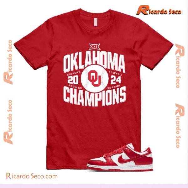 Oklahoma Sooners 2024 Big 12 Baseball Regular Season Champions Unisex T-shirt, Classic Men Shirt