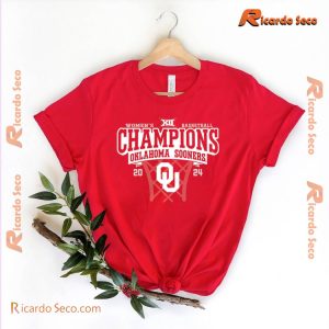 Oklahoma Sooners Crimson 2024 Big 12 WBB Champions Women's Basketball Classic Men Shirt