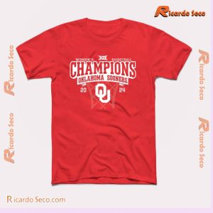 Oklahoma Sooners Crimson 2024 Big 12 WBB Champions Women's Basketball Classic Men Shirt a