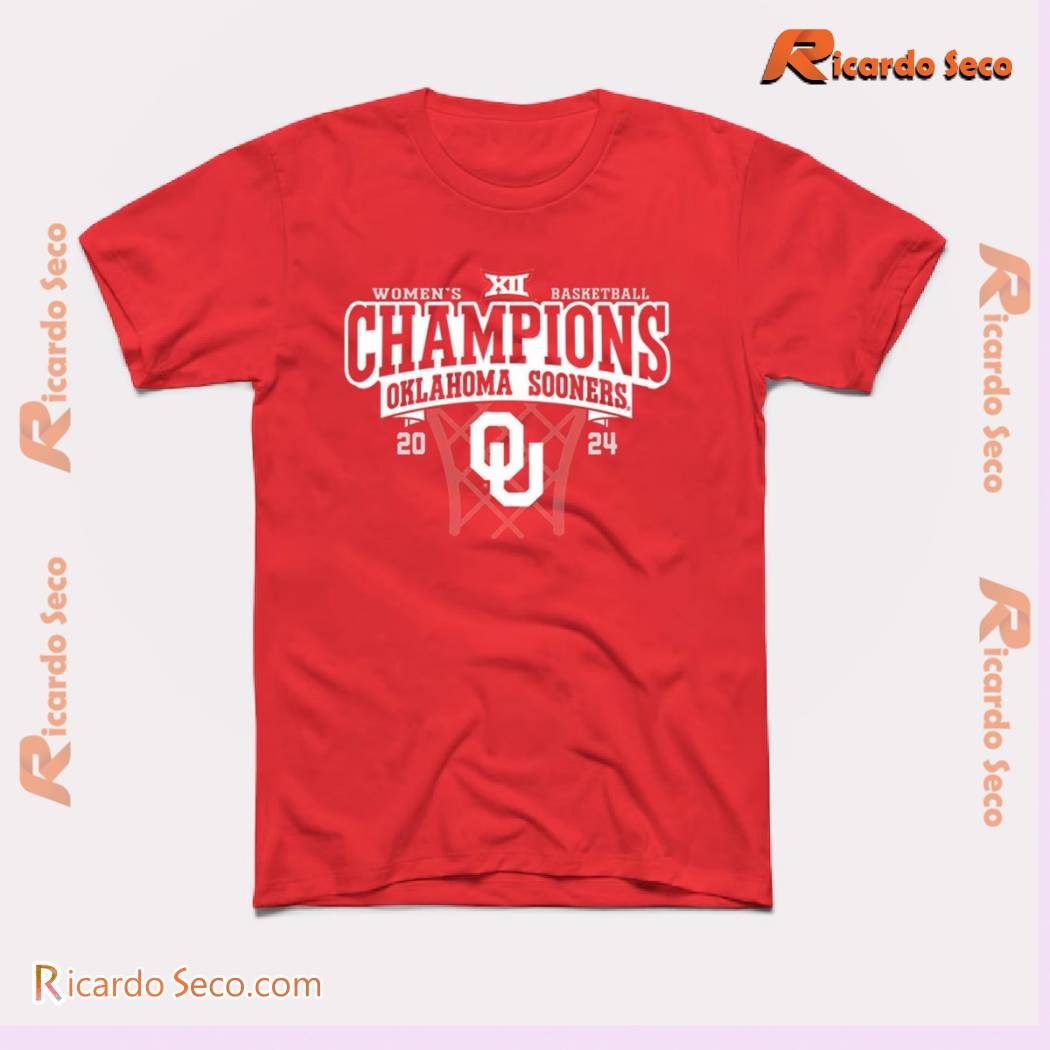 Oklahoma Sooners Crimson 2024 Big 12 WBB Champions Women's Basketball Classic Men Shirt a Oklahoma Sooners Crimson 2024 Big 12 WBB Champions Women's Basketball Classic Men Shirt a
