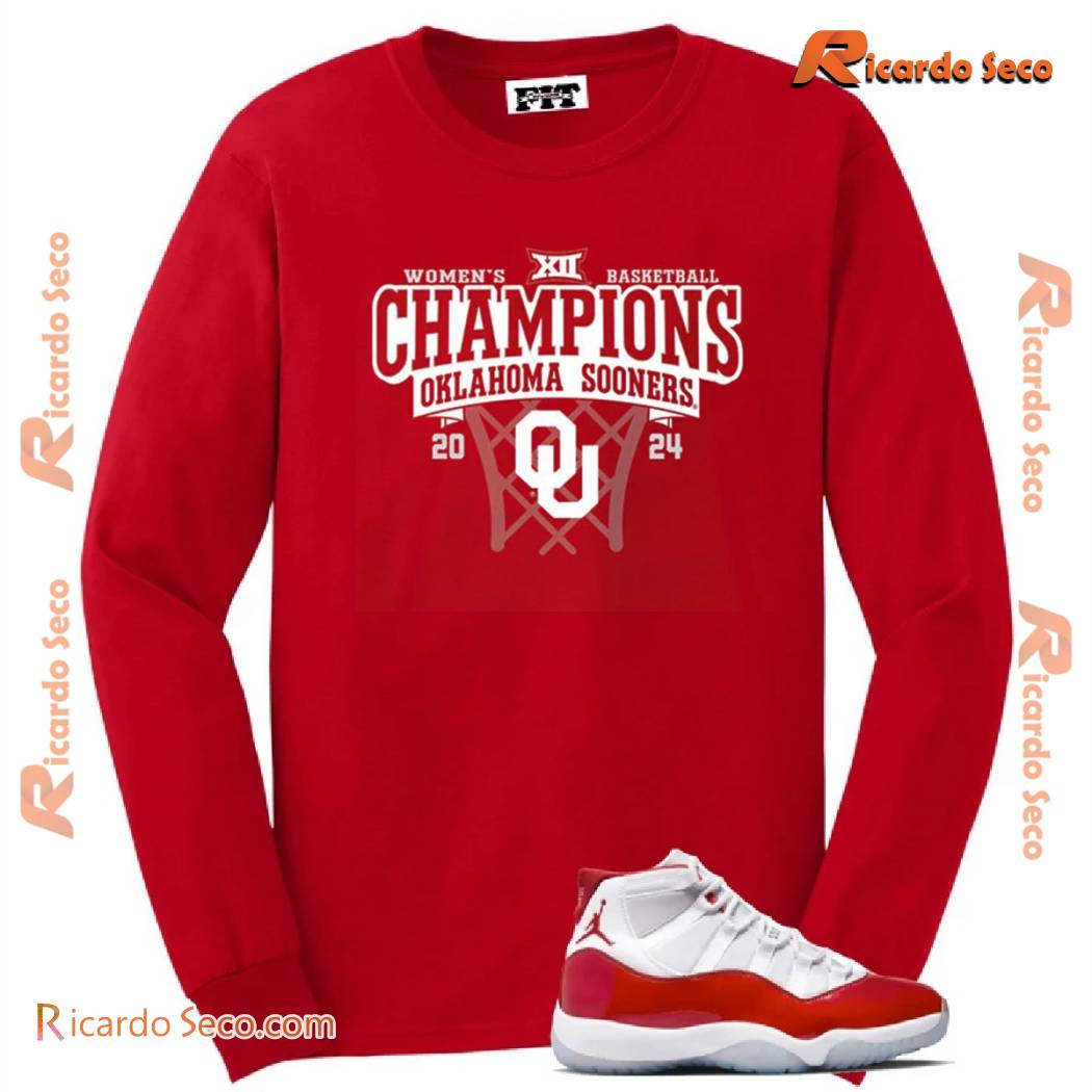 Oklahoma Sooners Crimson 2024 Big 12 WBB Champions Women's Basketball Classic Men Shirt b Oklahoma Sooners Crimson 2024 Big 12 WBB Champions Women's Basketball Classic Men Shirt b