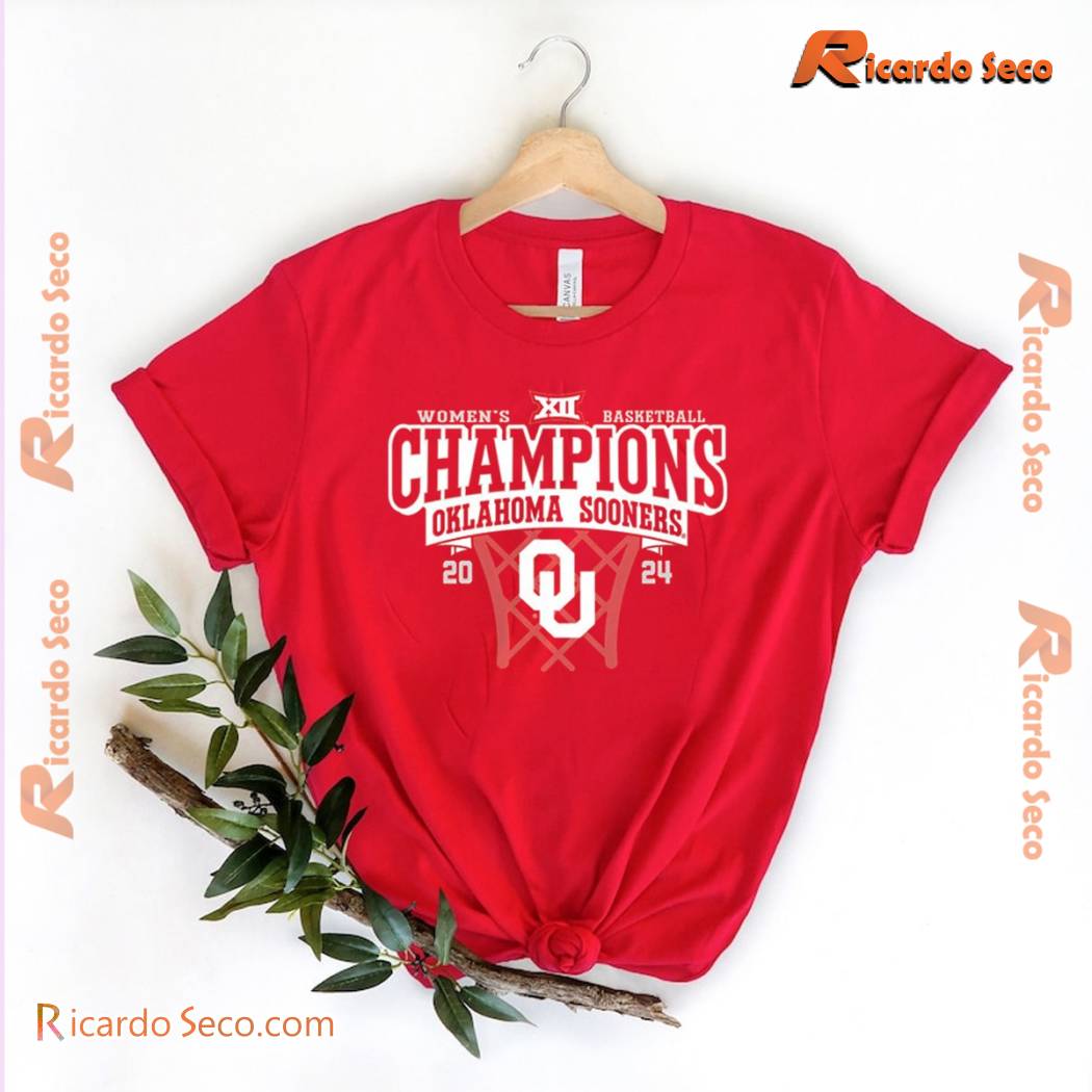 Oklahoma Sooners Crimson 2024 Big 12 WBB Champions Women's Basketball Classic Men Shirt Oklahoma Sooners Crimson 2024 Big 12 WBB Champions Women's Basketball Classic Men Shirt