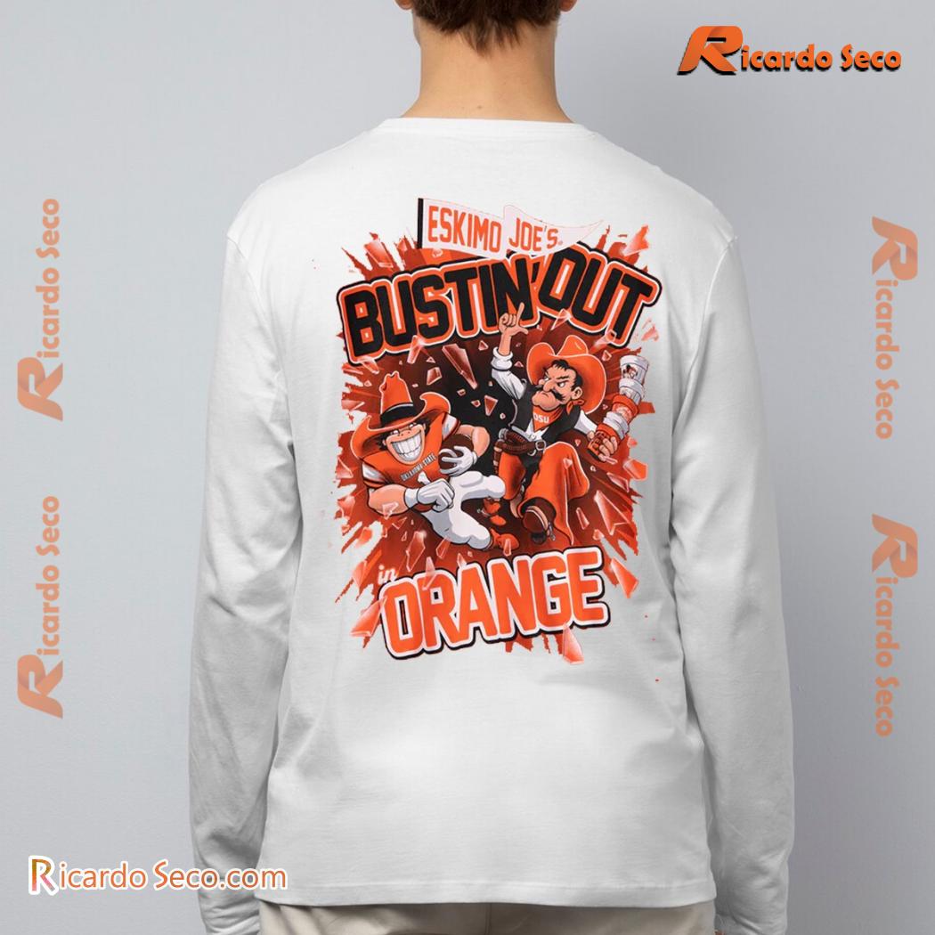 Oklahoma State Cowboys Bustin Out Orange Pete & Joe Graphic Unisex T-shirt, Classic Men Shirt c Oklahoma State Cowboys Bustin Out Orange Pete & Joe Graphic Unisex T-shirt, Classic Men Shirt c