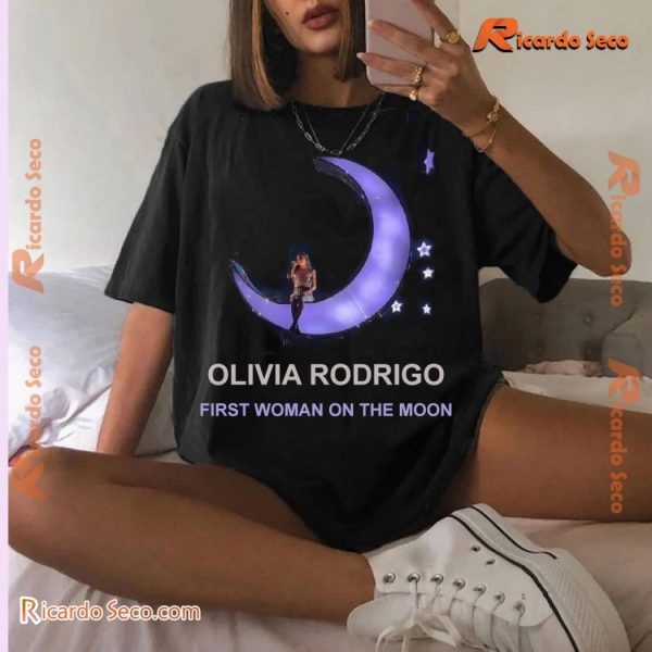 Olivia Rodrigo First Woman On The Moon Billboard Spotted In La Graphic Tee, Gift For Fan, V-neck Ladies, Classic Men Shirt