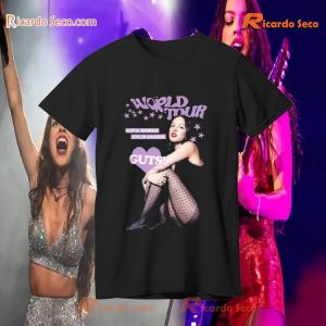 Olivia Rodrigo Guts World Tour Live In Concert T-shirt, For Music Fan , V-neck Ladies