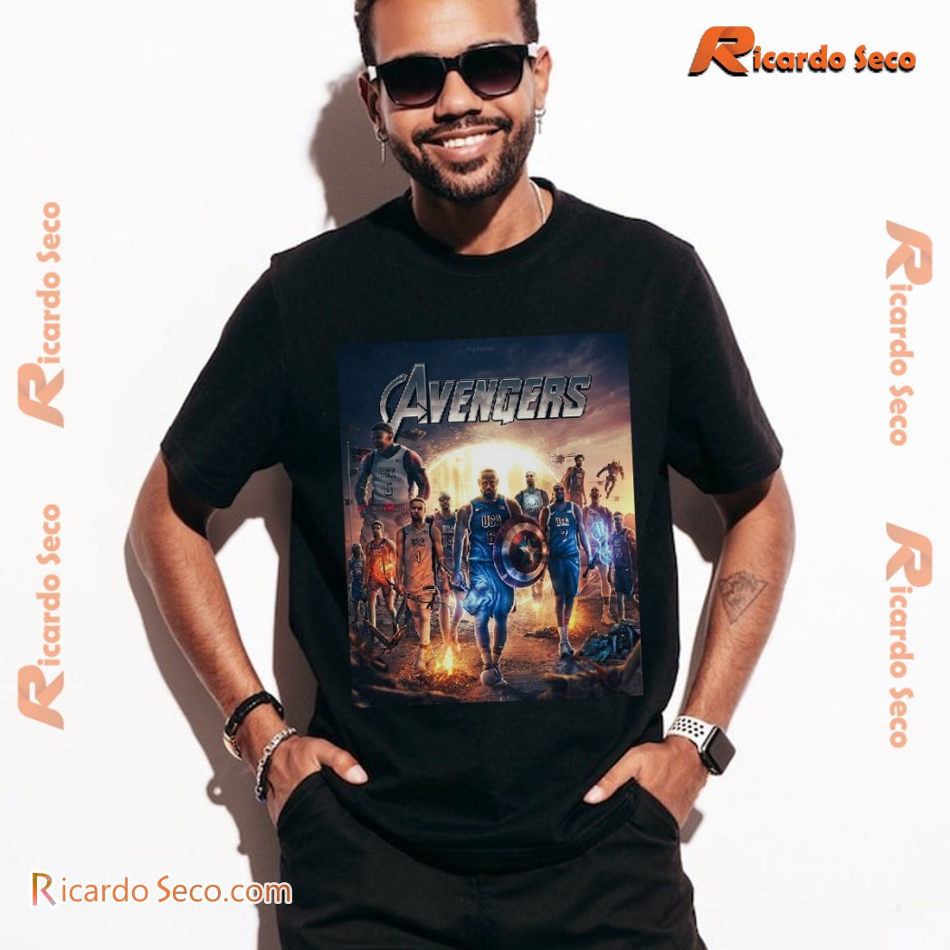 Paris 2024 Olympic Team Usa The Avengers Squad Is Ready To Play And Win Graphic Shirt, Classic Men Shirt a