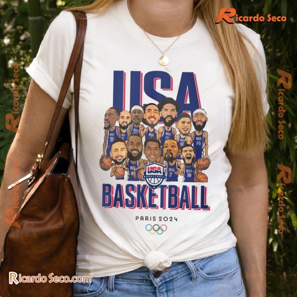 Paris 2024 Olympic Usa Men’s Basketball Team 4x Olympic Gold Medalist Kevin Durant Graphic Unisex Shirt, Gift For Fan Shirt