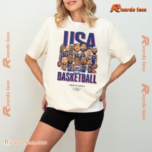 Paris 2024 Olympic Usa Men’s Basketball Team 4x Olympic Gold Medalist Kevin Durant Graphic Unisex Shirt, Gift For Fan Shirt a