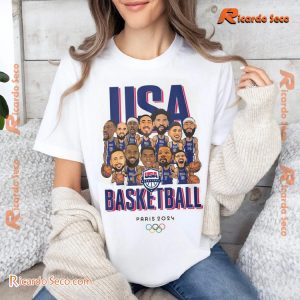 Paris 2024 Olympic Usa Men’s Basketball Team 4x Olympic Gold Medalist Kevin Durant Graphic Unisex Shirt, Gift For Fan Shirt b