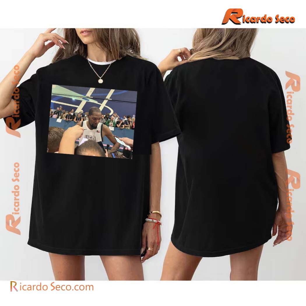 Paris Olympic 2024 Team Usa Basketball Win Serbia Kevin Durant Answer The Interview Unisex T-shirt, Classic Men Shirt a Paris Olympic 2024 Team Usa Basketball Win Serbia Kevin Durant Answer The Interview Unisex T-shirt, Classic Men Shirt a