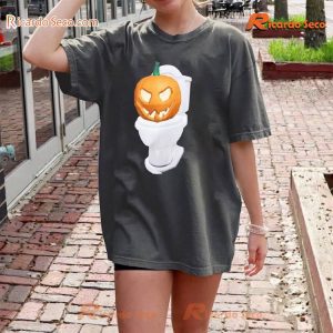 Pumpkin Toilet Halloween Day Shirt Graphic Shirt For Men And Women a