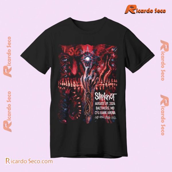 Slipknot 2024 Tour Baltimore Vintage Unisex Shirt, Gift For Men And Women Shirt, V-neck Ladies