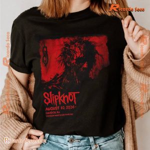 Slipknot 2024 Tour Camden T-shirt Gift For Music Fan V-neck Ladies , Classic Men Shirt b