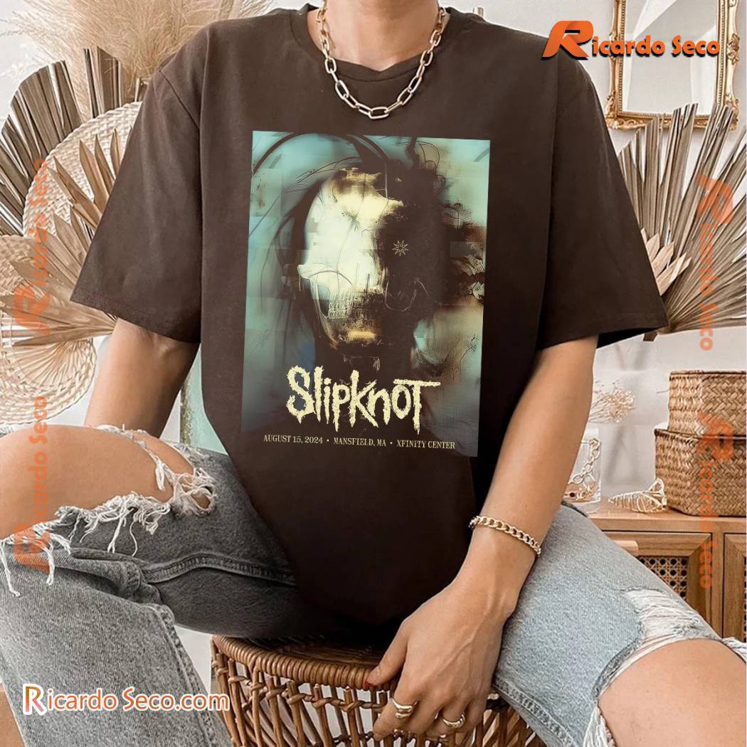 Slipknot 2024 Tour Mansfield August 15 Ma Xfinity Center Graphic Unisex T-shirt, Classic Men Shirt Slipknot 2024 Tour Mansfield August 15 Ma Xfinity Center Graphic Unisex T-shirt, Classic Men Shirt