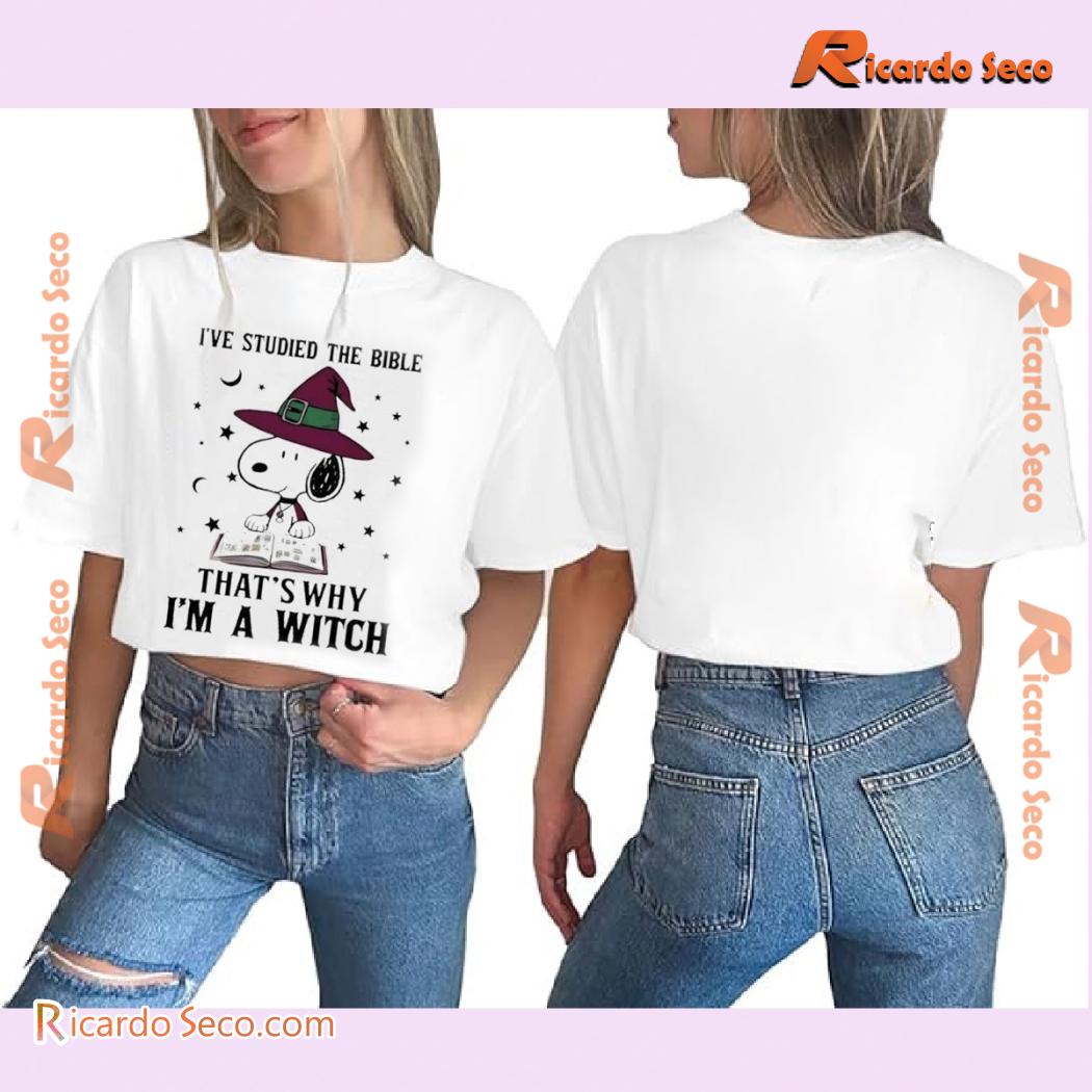 Snoopy I've Studied The Bible That’s Why I’m A Witch Graphic Unisex T-shirt, Gift For Fan, Classic Women Shirt a Snoopy I've Studied The Bible That’s Why I’m A Witch Graphic Unisex T-shirt, Gift For Fan, Classic Women Shirt a
