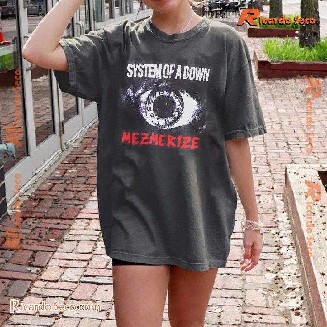 System Of A Down Mesmerize Clock Eye Graphic Unisex Shirt, V-neck Ladies b