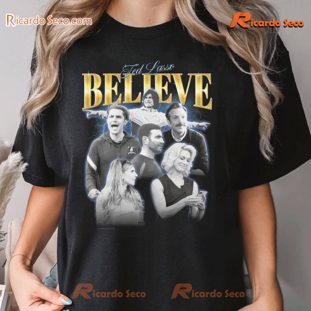 Ted Lasso Believe Cast Heartthrob Graphic Vintage Classic Men Shirt, V-neck Ladies Ted Lasso Believe Cast Heartthrob Graphic Vintage Classic Men Shirt, V-neck Ladies