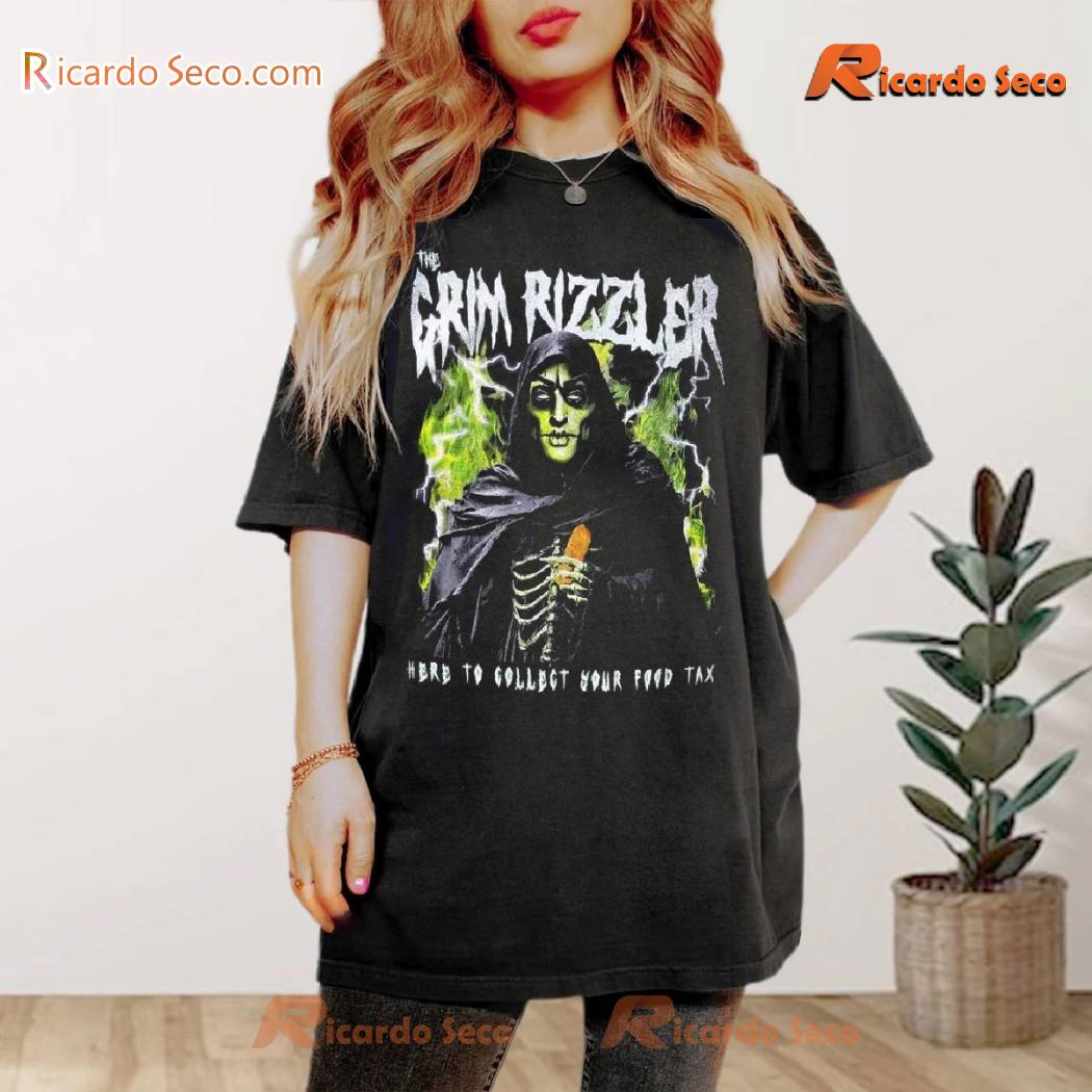 The Grim Rizzler By Goodie Here To Collect Your Food Tax Unisex Shirt, Classic Men Shirt a The Grim Rizzler By Goodie Here To Collect Your Food Tax Unisex Shirt, Classic Men Shirt a