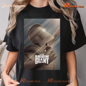 The Iron Giant Flying Happy 25th Anniversary T-shirt, Graphic Unisex Shirt, V-neck Ladies