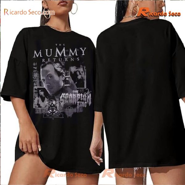 The Mummy Returns Collage Graphic Unisex T-shirt, Classic Men Shirt, V-neck Ladies, Hoodie, Long Sleeve