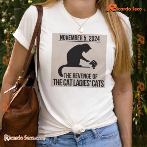 The Revenge Of The Cat Ladies' Cats November 5, 2024 Vote For Kamala Harris Shirt, V-neck Ladies b