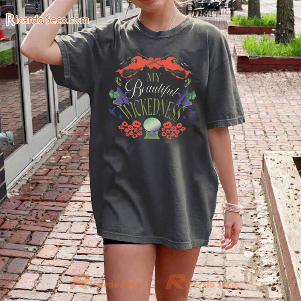 The Wizard Of Oz My Beautiful Wickedness Graphic Tee Comfort Colors Classic Men Shirt, V-neck Ladies b