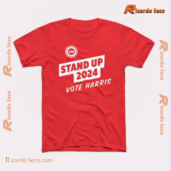 UAW Stand Up 2024 Vote Harris Graphic Unisex T-shirt, Classic Men Shirt, Classic Ladies Shirt