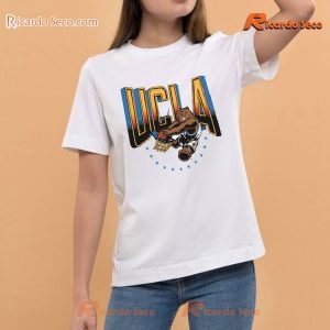 Ucla 1990s Retro Dunking Joe Bruin Basketball Graphic Unisex T-shirt, Women's V-neck a