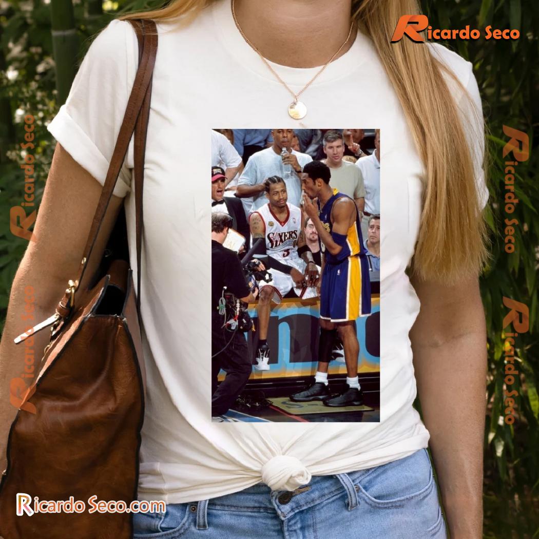 2001 NBA Finals Philadelphia 76ers  Allen Iverson Vs Los Angeles Lakers Kobe Bryant Graphic Unisex T-shirt, Classic Men Shirt