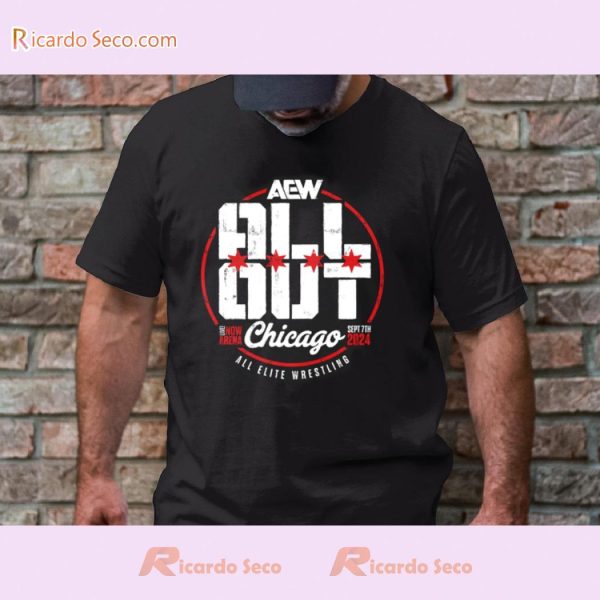 AEW All Out 2024 Live Chicago All Elite Wrestling Graphic Unisex T-shirt, Classic Men Shirt, V-neck Guys