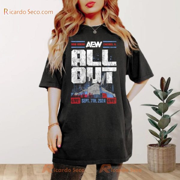 AEW All Out 2024 Marquee Graphic Unisex T-shirt, Classic Men Shirt