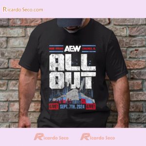 AEW All Out 2024 Marquee Graphic Unisex T-shirt, Classic Men Shirt a