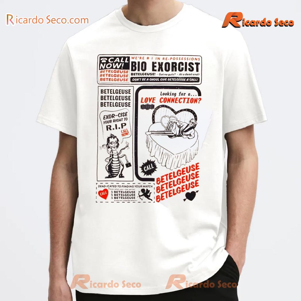 Beetlejuice Beetlejuice Advertisement Printed Unisex T-shirt, Classic Men Shirt a Beetlejuice Beetlejuice Advertisement Printed Unisex T-shirt, Classic Men Shirt a