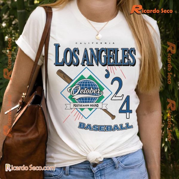 California LA In The Fall October Postseason Bound Baseball 2024 Graphic Unsiex Shirt, Classic Men Shirt