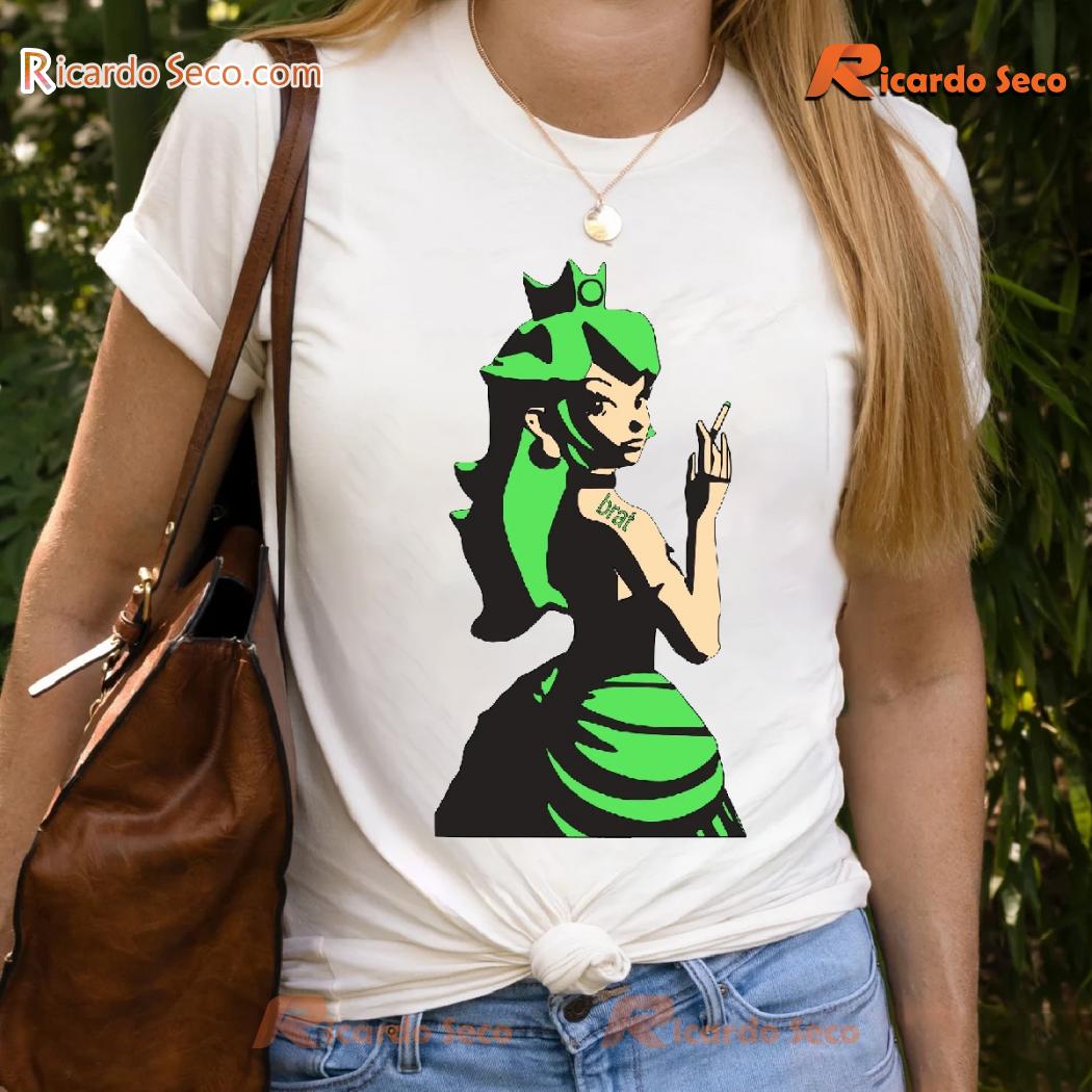 Charli XCX X Brat Peach Graphic Unisex T-shirt, Classic Men Shirt Charli XCX X Brat Peach Graphic Unisex T-shirt, Classic Men Shirt