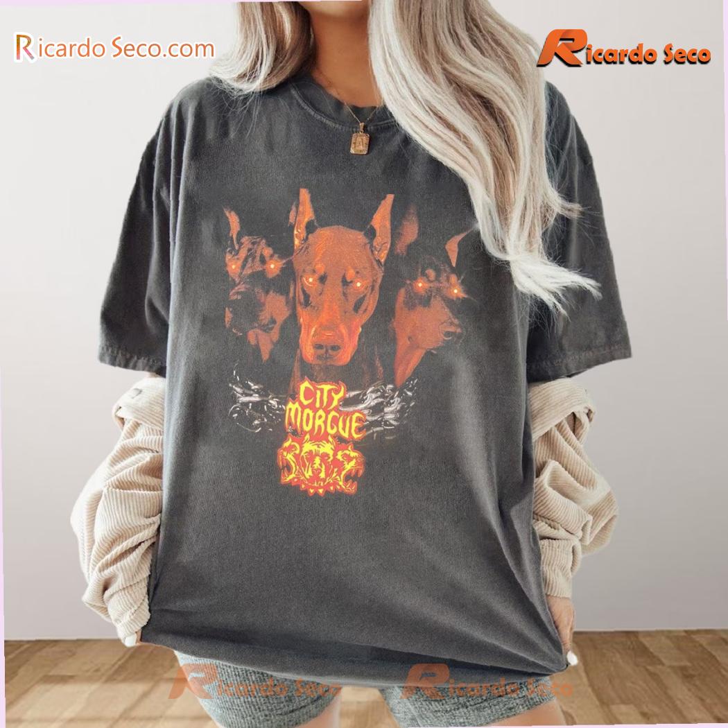 City Morgue Dobermann Graphic Unisex T-shirt, Classic Men Shirt b City Morgue Dobermann Graphic Unisex T-shirt, Classic Men Shirt b