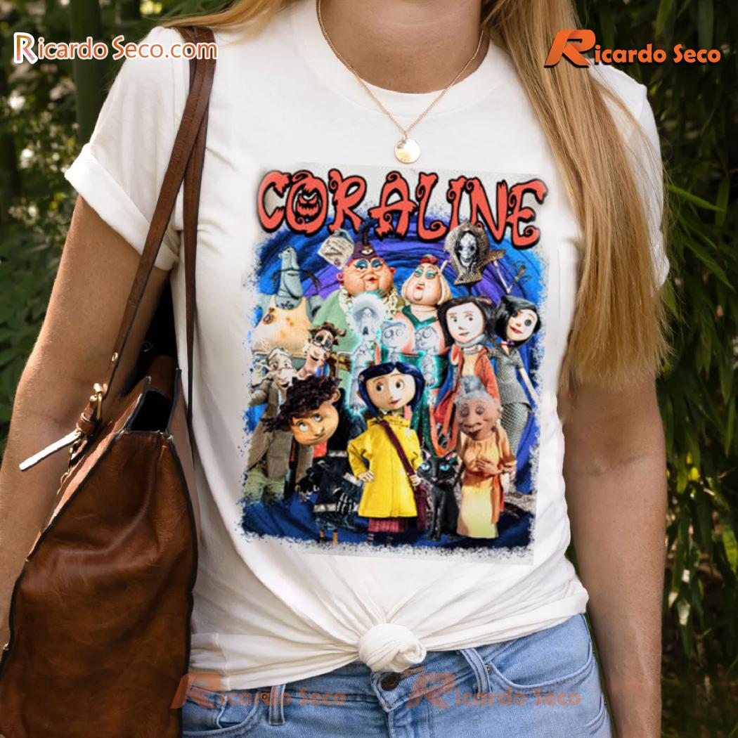 Coraline Characters Halloween Movie Graphic Unisex Tee, Movie Fan Shirt, Classic Men Shirt Coraline Characters Halloween Movie Graphic Unisex Tee, Movie Fan Shirt, Classic Men Shirt