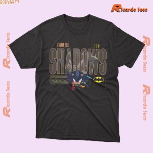 Dc X Sonic The Hedgehog From The Shadows Shadow X Batman Yellow Outline Youth Graphic Unisex T-shirt, Classic Men Shirt a