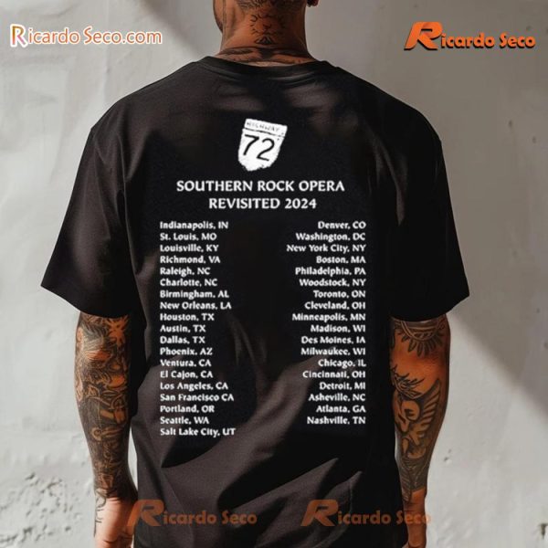 Drive-by Truckers Highway 72 Southern Rock Opera Revisited Tour 2024 Graphic Unisex T-shirt, Classic Men Shirt