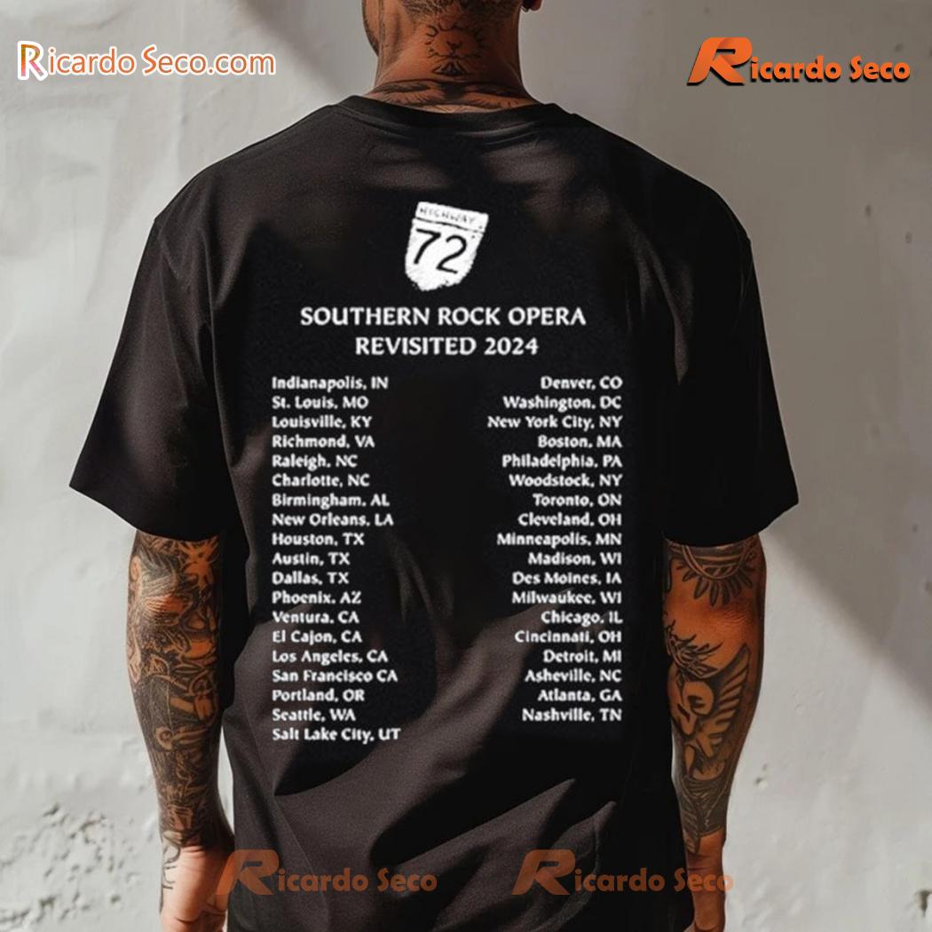 Drive-by Truckers Highway 72 Southern Rock Opera Revisited Tour 2024 Graphic Unisex T-shirt, Classic Men Shirt Drive-by Truckers Highway 72 Southern Rock Opera Revisited Tour 2024 Graphic Unisex T-shirt, Classic Men Shirt