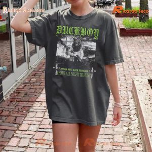 Duckboy Fangs Out Back Hunched I Have All Night To Hunt Graphic Unisex T-shirt, Classic Men Shirt a