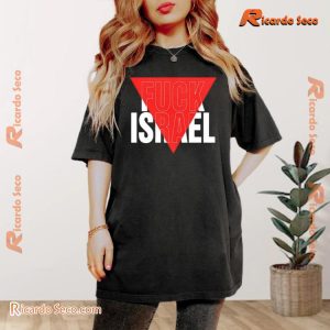 Fck Israel Red Triangle Logo Graphic Unisex T-shirt, Classic Men Shirt a