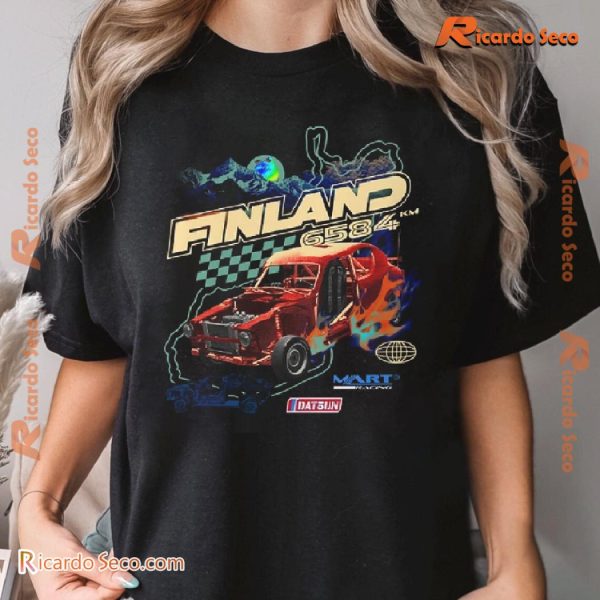 Finland 6584 Km Graphic Unisex T-shirt, Racing Shirt, Classic Men Shirt a