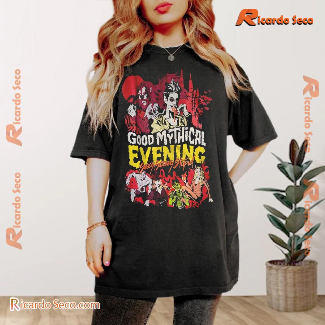 Good Mythical Evening Sexy Scary Stupid Graphic Unisex T-shirt, Classic Men Shirt Good Mythical Evening Sexy Scary Stupid Graphic Unisex T-shirt, Classic Men Shirt