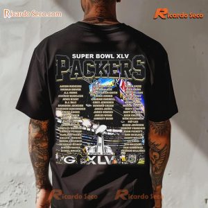 Green Bay Packers World Champion 2010 Super Bowl XLV Graphic Unisex T-shirt, Classic Men Shirt c