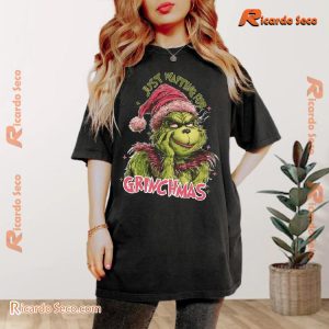 Grinchmas Just Waiting For Christmas Unisex Tee, Hoodie, Long Sleeve, Classic Men Shirt b