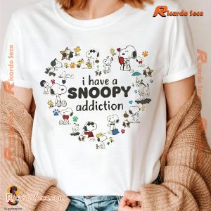 I Have A Snoopy Addiction Gift For Snoopy Loves Graphic Unisex T-shirt, Classic Men Shirt a