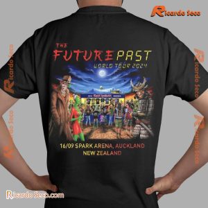 Iron Maiden The Future Past 2024 Tour New Zealand Graphic Unisex Tee, Classic Men Shirt c