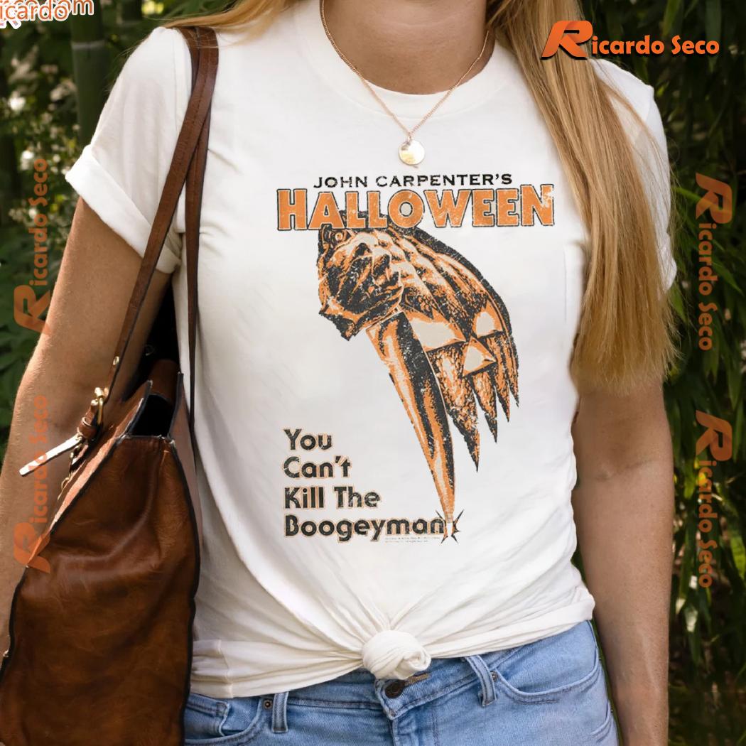 John Carpenter's Halloween  Poster  You Can't Kill The Boogeyman Graphic Unisex T-shirt, Classic Men Shirt John Carpenter's Halloween  Poster  You Can't Kill The Boogeyman Graphic Unisex T-shirt, Classic Men Shirt