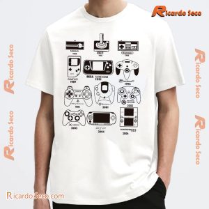 Joystick Evolution Handheld Game Console Graphic Unisex Tee, Shirt For Gamer, Classic Men Shirt b